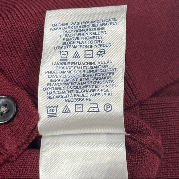 Lands End Burgundy Supima Cotton Long Cardigan Small - Picture 6 of 8